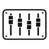 Equalizer device icon simple vector. Data system vector