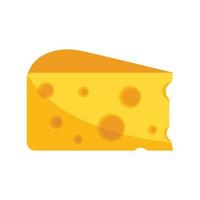 French cheese icon flat isolated vector