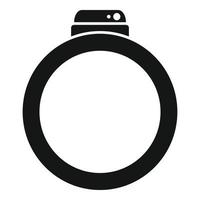 vector simple de icono de subasta de anillo de diamantes. proceso de venta