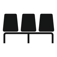 vector simple del icono complejo del asiento. área de espera