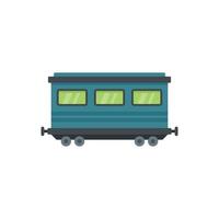 Old passenger wagon icon flat isolated vector