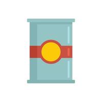 Flour jar icon flat isolated vector