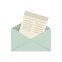 Mail invitation icon flat isolated vector