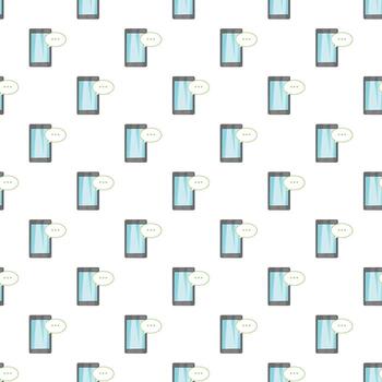 Smartphone with speech bubble pattern vector