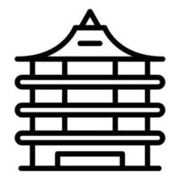 Prayer temple icon outline vector. City culture vector