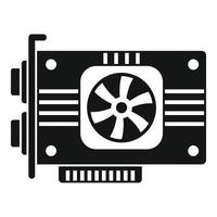 vector simple de icono de ram de tarjeta de video. gpu de la computadora