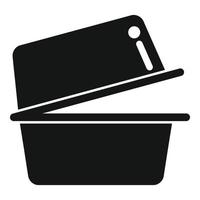 vector simple de icono de caja de comida. reciclaje ecológico