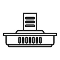 Stove hood icon outline vector. Room furniture vector