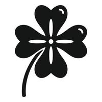 Clover contour icon simple vector. Four leaf vector