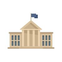 European union parliament icon flat isolated vector