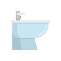 baño bidé icono plano aislado vector