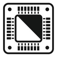 vector simple del icono de la cpu de la placa. microchip digital