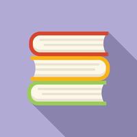 Book stack icon flat vector. Business solution vector