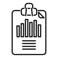 Clipboard chart icon outline vector. Finance page vector