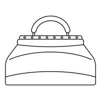 Carpetbag icon, outline style vector