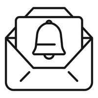 Mail sound icon outline vector. Email message vector