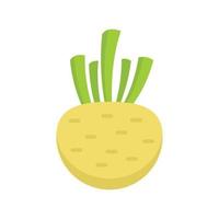 Celery root icon flat isolated vector