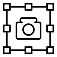 Selfie camera icon outline vector. Screenshot cam vector