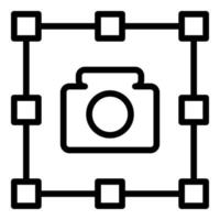 Selfie camera icon outline vector. Screenshot cam vector