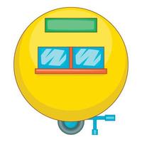 Camping trailer icon, cartoon style vector