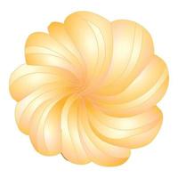 Orange meringue icon cartoon vector. Food creme vector