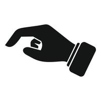 Give gesture icon simple vector. Finger hold vector