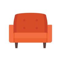 Leather armchair icon flat isolated vector