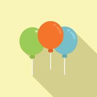 Event balloons icon flat vector. Company event vector