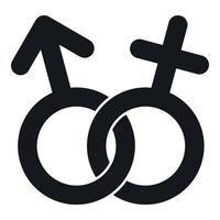 Gender symbol icon, simple style vector