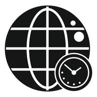 Global flexible time icon simple vector. Office worker vector