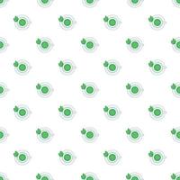 Cup of green tea pattern, cartoon style vector