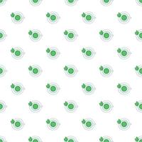 Cup of green tea pattern, cartoon style vector