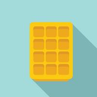 Shape ice cube tray icon flat vector. Water container vector