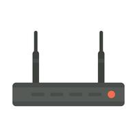 Digital router icon flat isolated vector