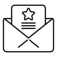 Mail invitation icon outline vector. Event time vector