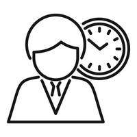 Work hour help icon outline vector. Office service vector