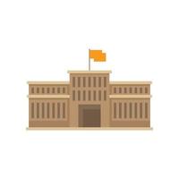 edificio del parlamento icono plano aislado vector