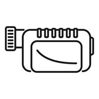 Rec camera icon outline vector. Video camcorder vector