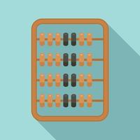 Mathematics abacus icon flat vector. Math calculator vector