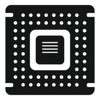 Processor icon simple vector. Cpu chip vector