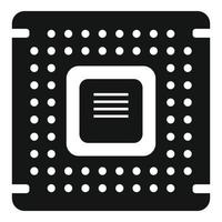 Processor icon simple vector. Cpu chip vector