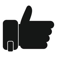 Thumb up trust icon simple vector. Rate star vector