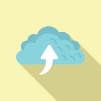 Cloud repost icon flat vector. Report chart vector