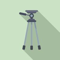 Mobile tripod icon flat vector. Camera video phone stand vector