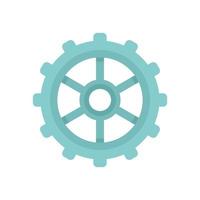 Watch cog wheel icon flat isolated vector