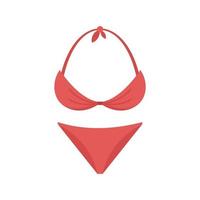 Swimsuit icon flat isolated vector