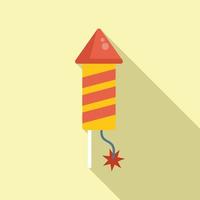 Event rocket icon flat vector. Time manager vector