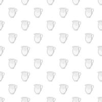 Glass jug pattern, cartoon style vector