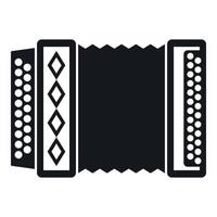 Accordion icon, simple style vector