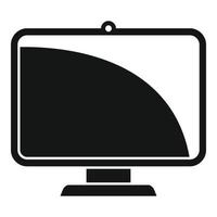 vector simple del icono del monitor de la cámara web. pantalla de la computadora